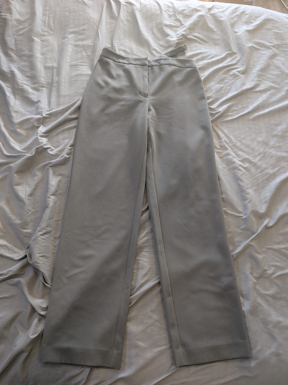 Oak + Fort Classic Wide-Leg Women's Pants in Light Gray